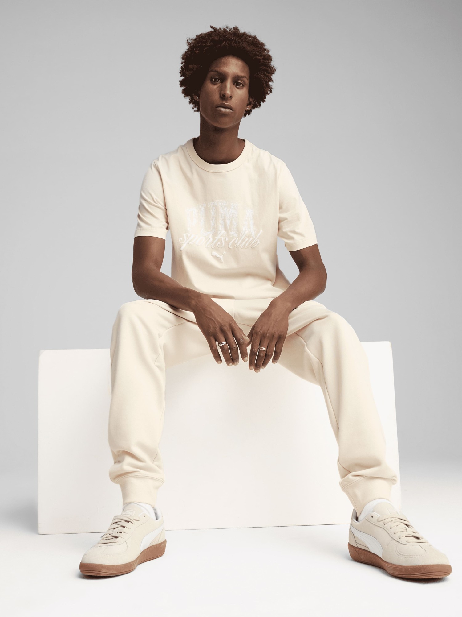 Футболка мужская Puma PUMA CLASS Graphic Tee бежевая 68464387 изображение 4