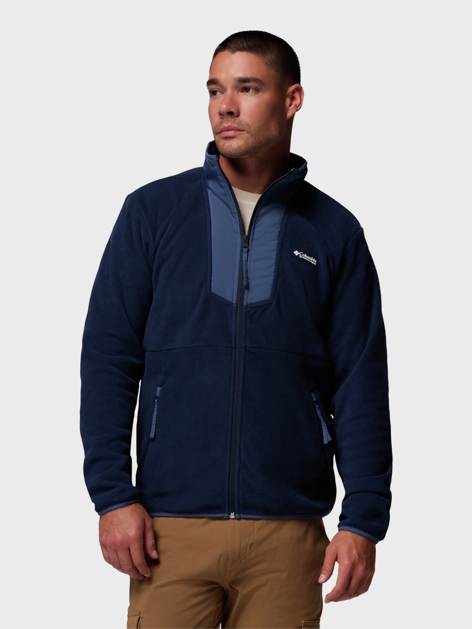 Толстовка мужская Columbia Sequoia Grove™ Full Zip Fleece темно-синяя 2095891-463 изображение 2