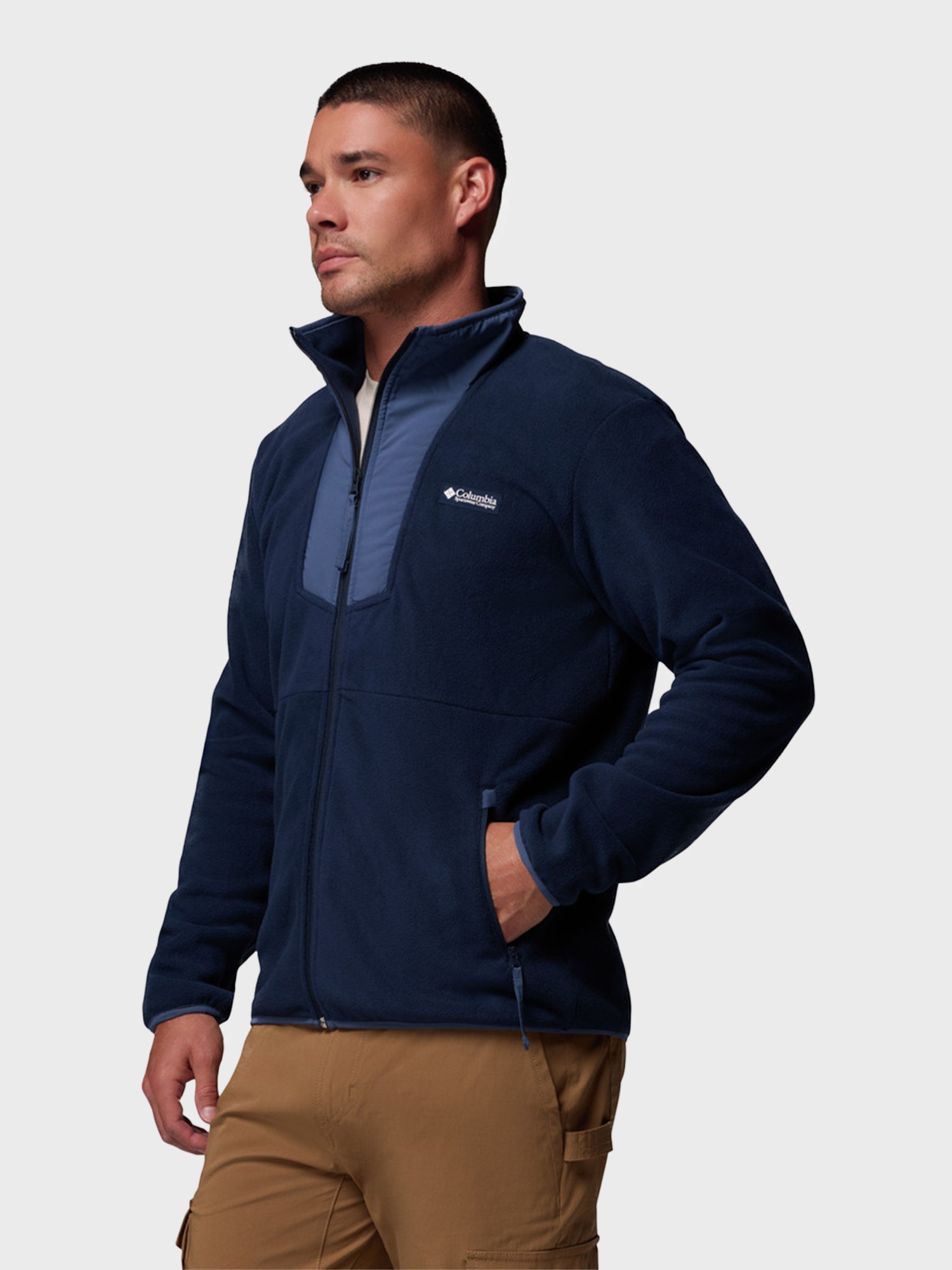 Толстовка мужская Columbia Sequoia Grove™ Full Zip Fleece темно-синяя 2095891-463 изображение 3