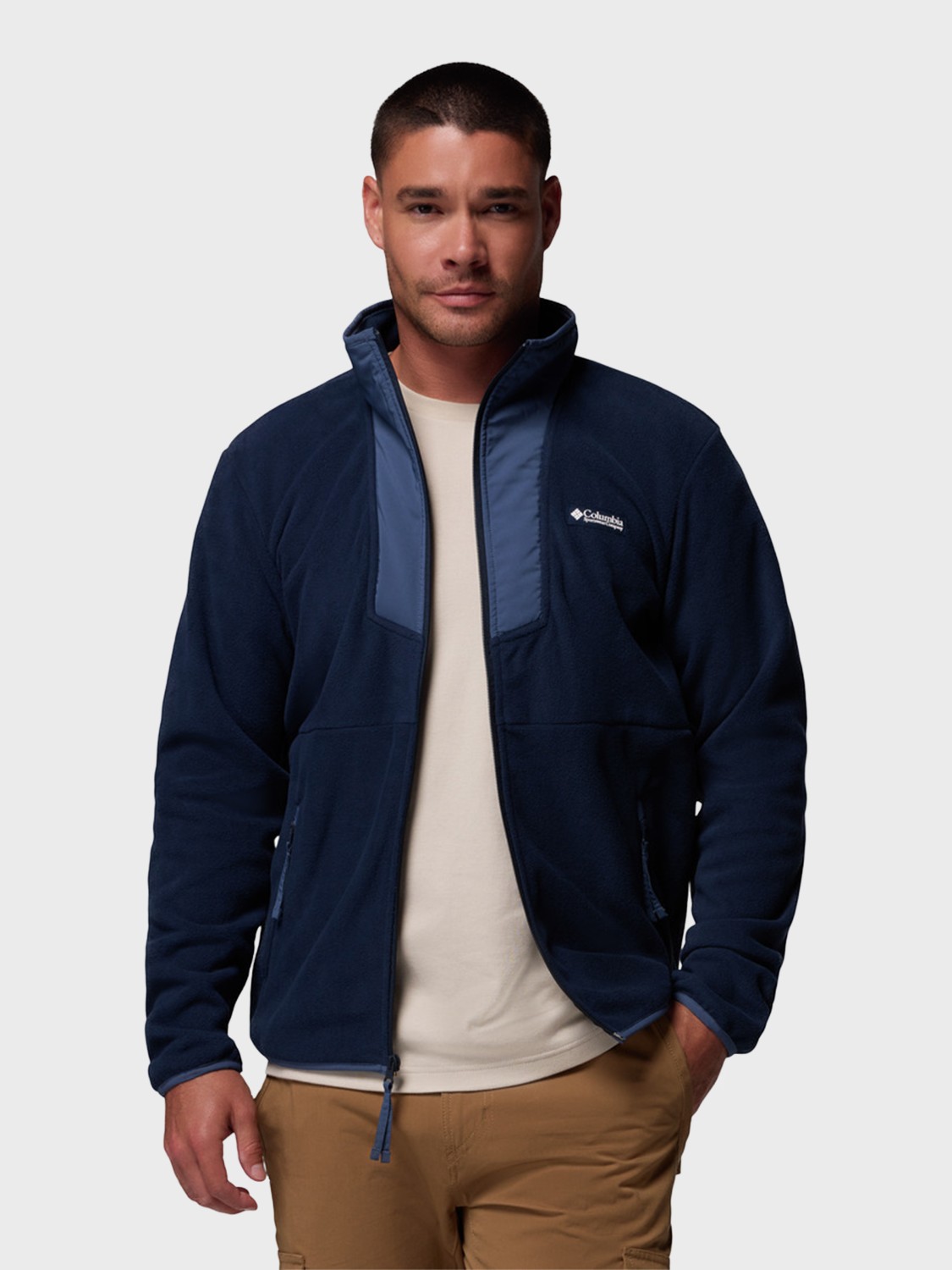 Толстовка мужская Columbia Sequoia Grove™ Full Zip Fleece темно-синяя 2095891-463 изображение 4