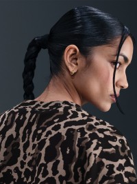 Толстовка женская Nike W NSW PHNX FLC OS AOP CREW коричневая IB2371-010 изображение 4