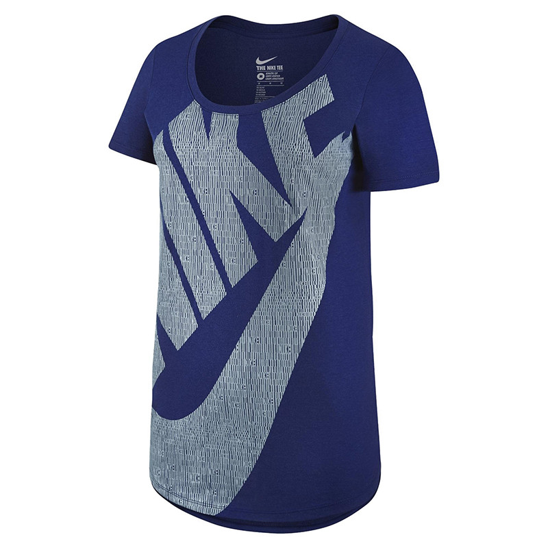 Футболка женская Nike tee-bf futura glyph fill синяя 729489-485 изображение 1