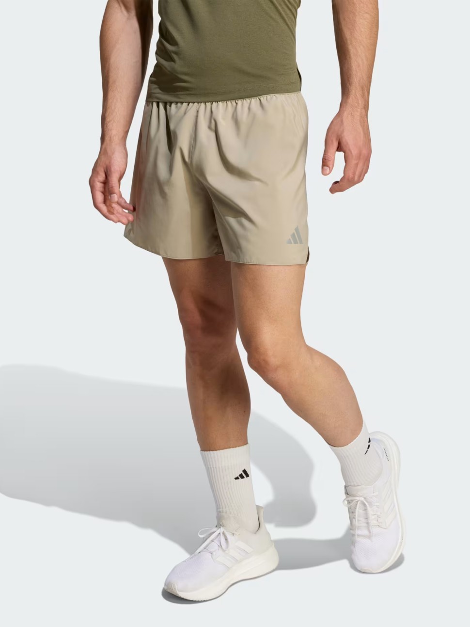 Шорты мужские Adidas Run Ess Short M хаки JZ7770 — фото 2
