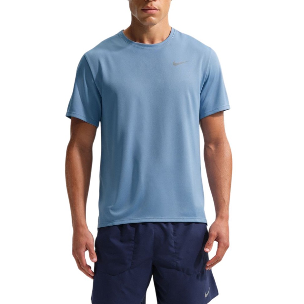 Футболка мужская Nike M NK DF UV MILER SS голубая DV9315-486