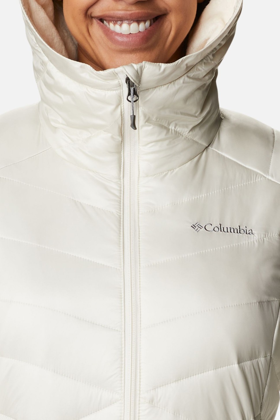 Куртка жіноча Columbia Joy Peak™ Hooded Jacket  молочна 1982671-191 — фото 4