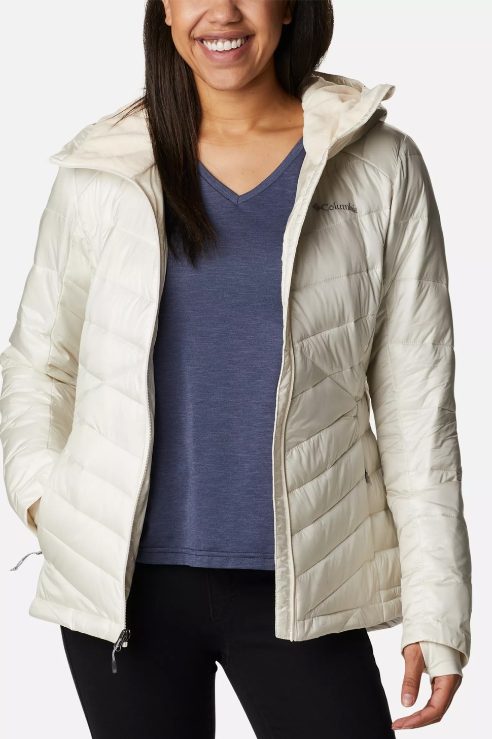 Куртка жіноча Columbia Joy Peak™ Hooded Jacket  молочна 1982671-191 — фото 6