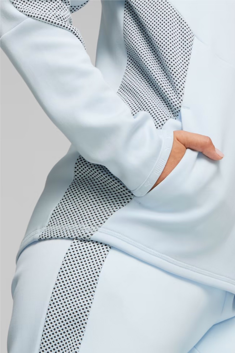 Толстовка женская Puma EVOSTRIPE Full-Zip Hoodie голубая 67607369 изображение 5