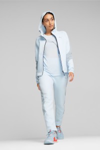 Толстовка женская Puma EVOSTRIPE Full-Zip Hoodie голубая 67607369 изображение 6