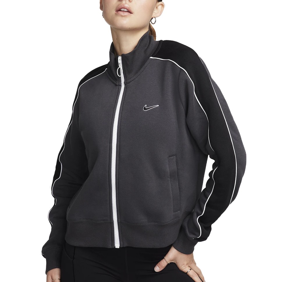 Толстовка жіноча Nike W NSW FLC TT SW темно-сіра FV4973-060 — фото 1