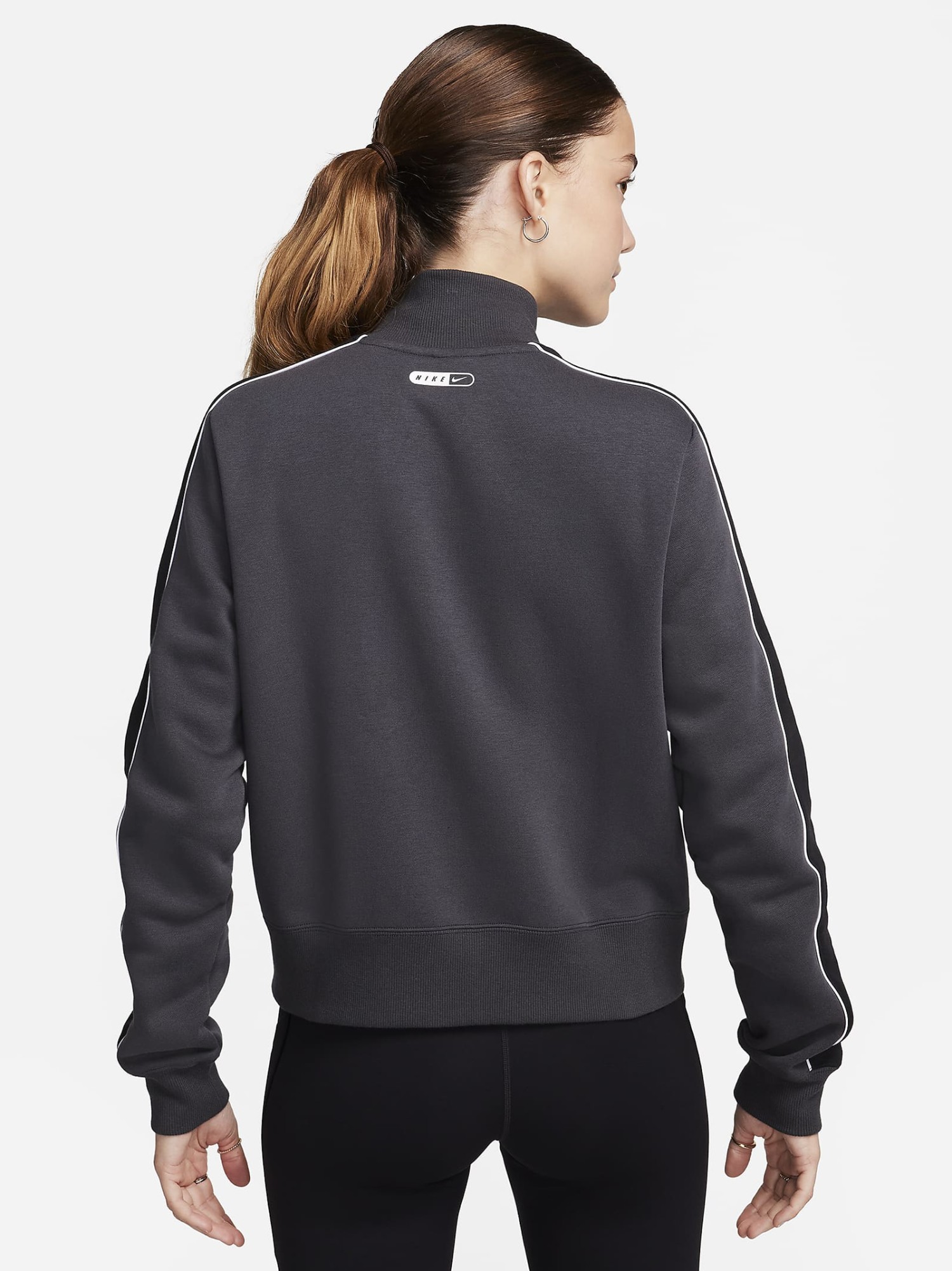 Толстовка женская Nike W NSW FLC TT SW темно-серая FV4973-060 изображение 3