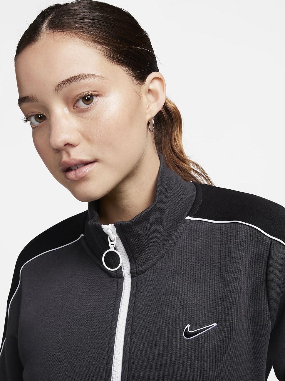 Толстовка жіноча Nike W NSW FLC TT SW темно-сіра FV4973-060 — фото 4