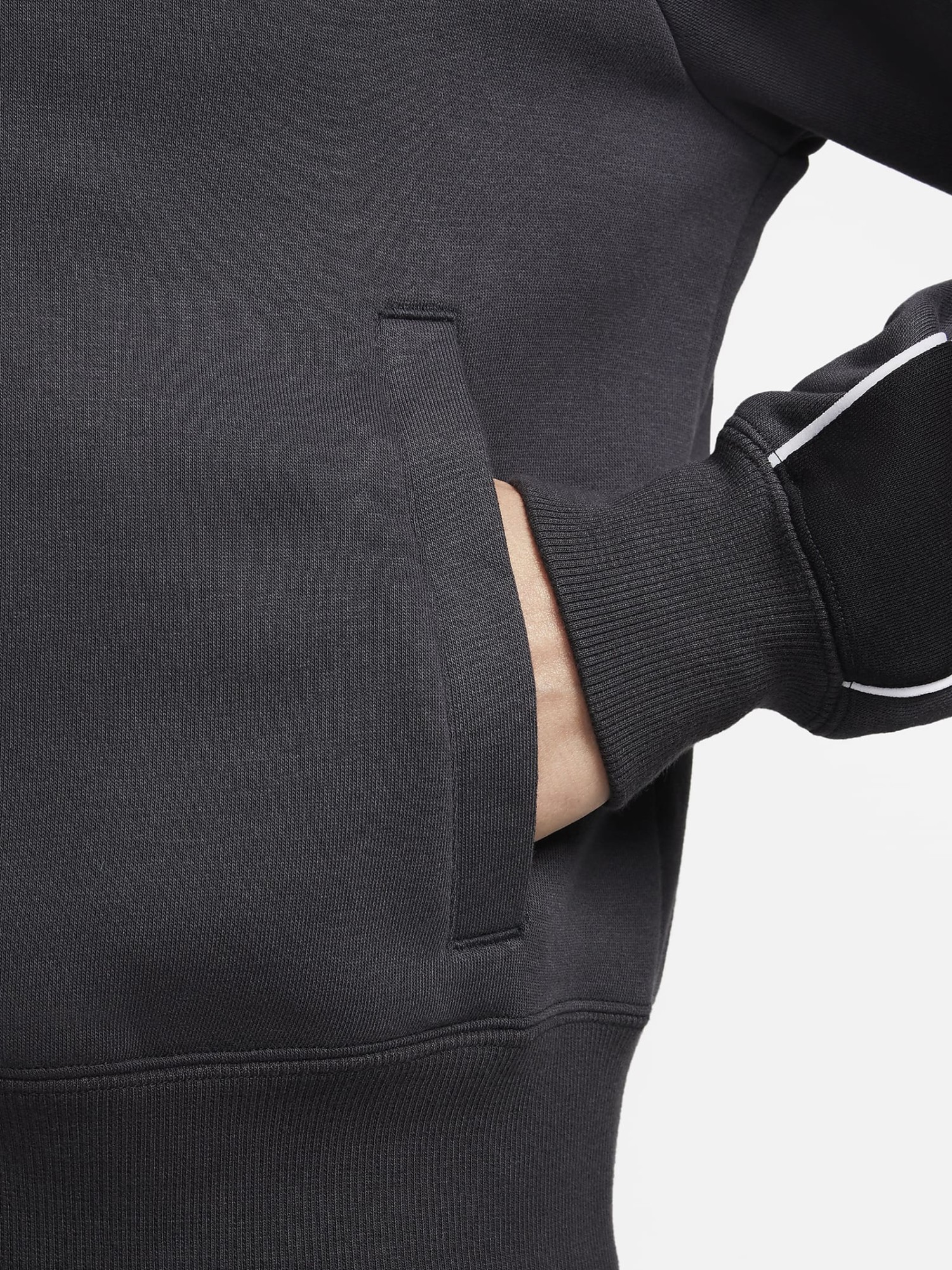 Толстовка женская Nike W NSW FLC TT SW темно-серая FV4973-060 изображение 6