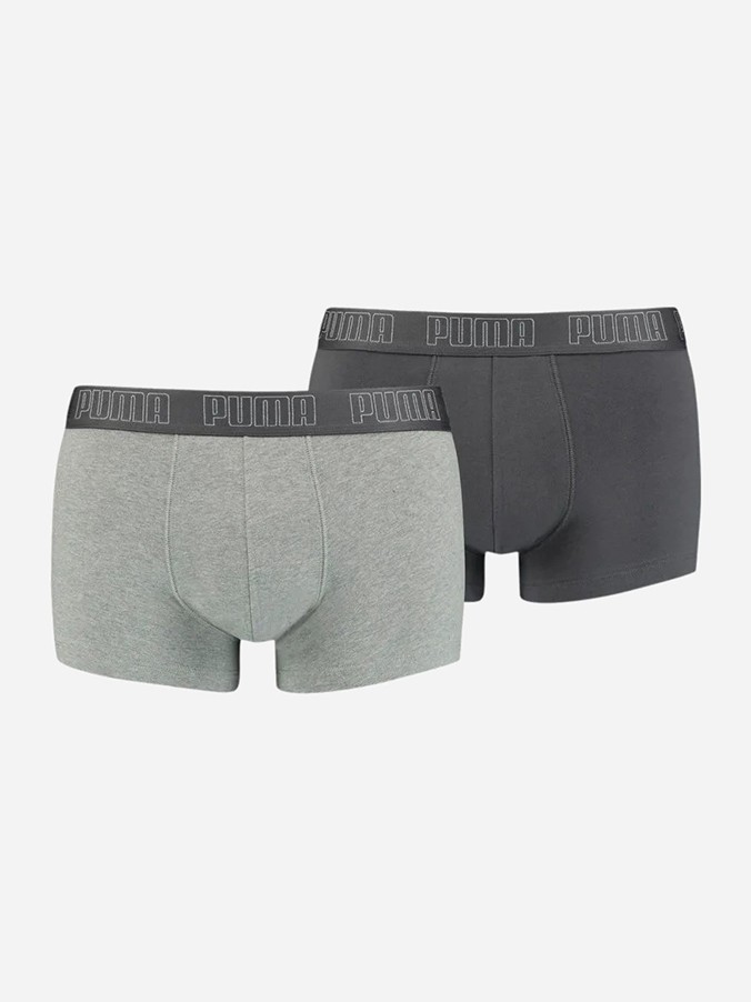 Нижнее белье мужское Puma BASIC TRUNK 2P серое 93501508 изображение 2