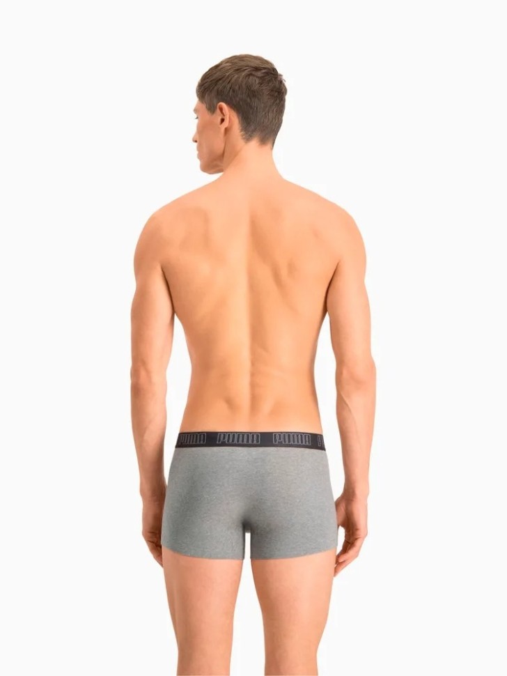 Нижнее белье мужское Puma BASIC TRUNK 2P серое 93501508 изображение 5