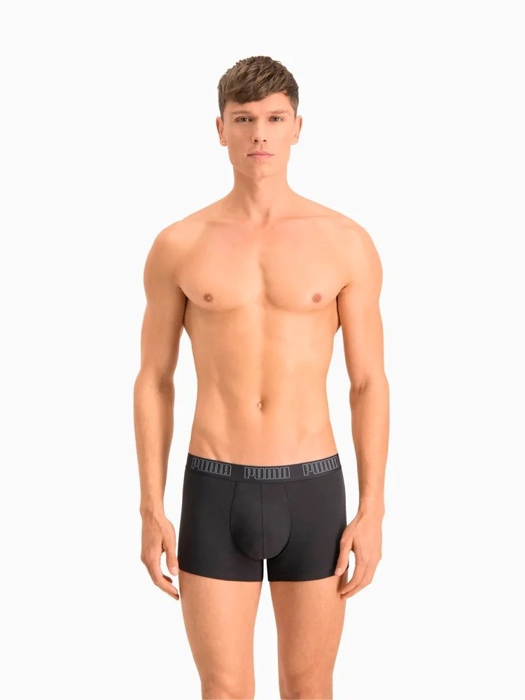 Нижнее белье мужское Puma BASIC TRUNK 2P серое 93501508 изображение 6