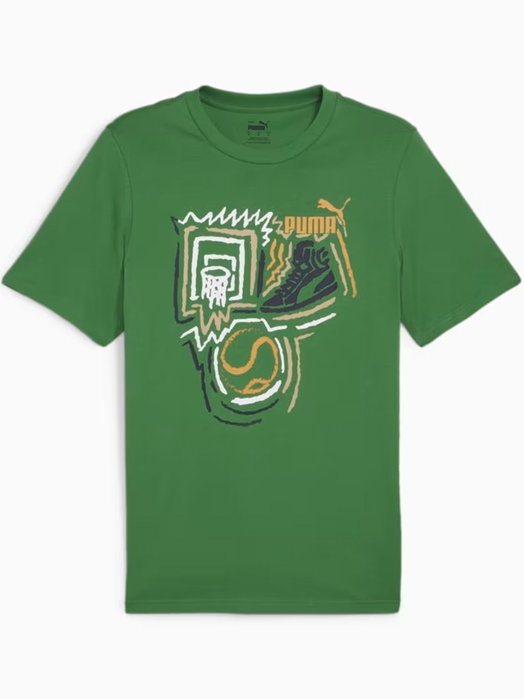 Футболка чоловіча Puma GRAPHICS Year of Sports Tee зелена 68017686 изображение 2