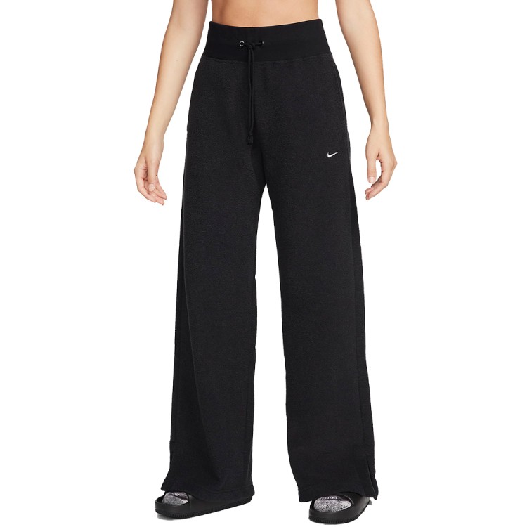 Брюки женские Nike W NSW PHNX PLSH HR PANT WIDE черные FN3622-010 изображение 1