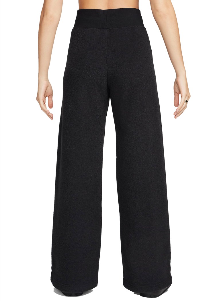 Брюки женские Nike W NSW PHNX PLSH HR PANT WIDE черные FN3622-010 изображение 3