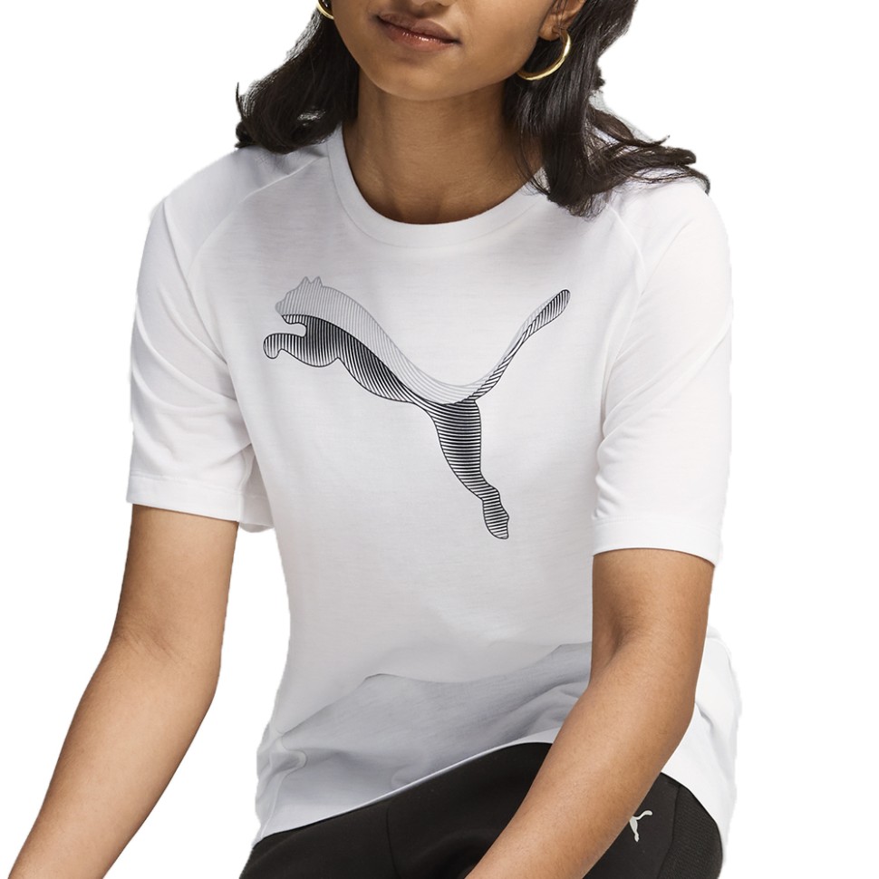 Футболка жіноча Puma EVOSTRIPE Tee біла 68166802 — фото 1