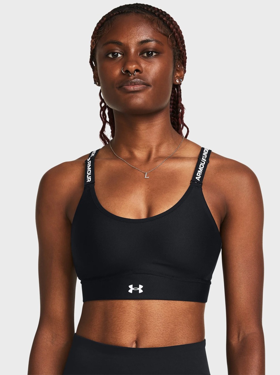 Бра жіночий Under Armour UA Infinity Mid 2.0 Bra чорний 1384123-001 — фото 2