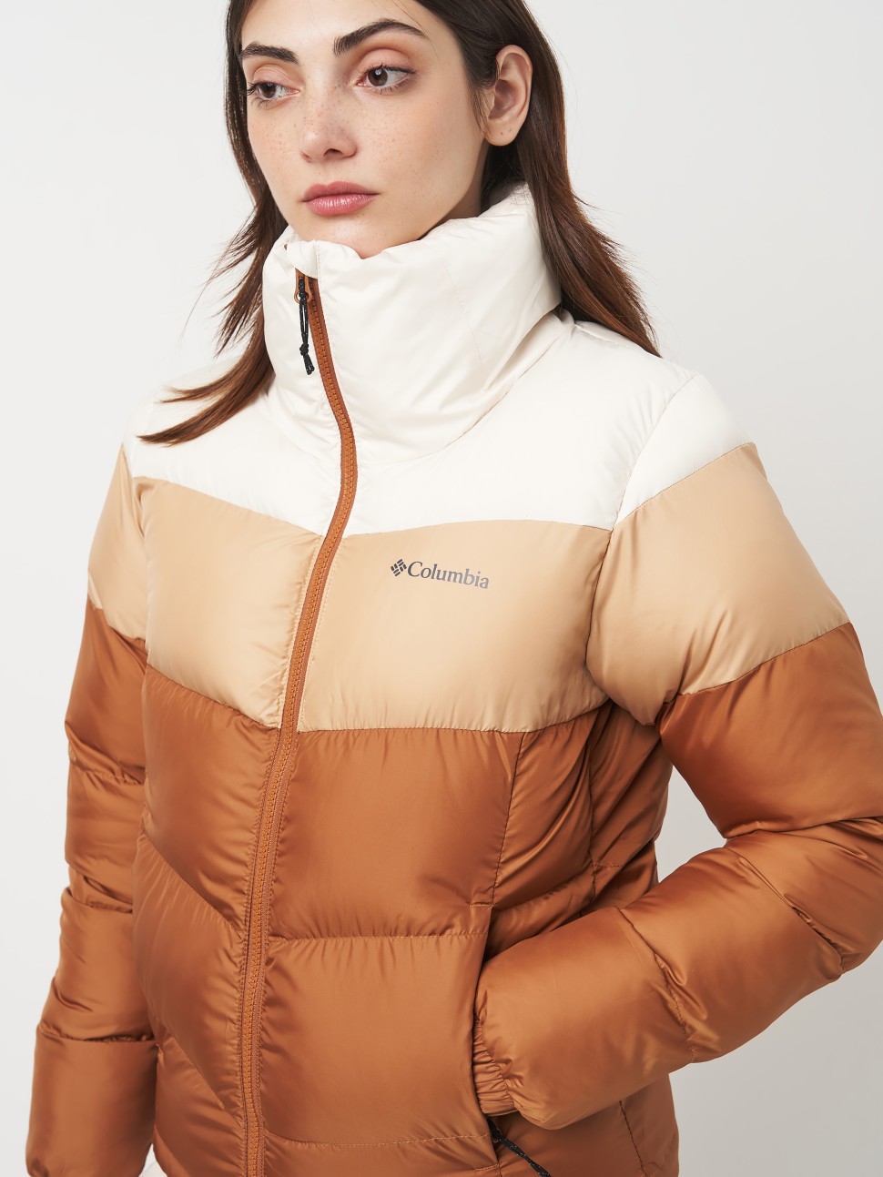 Куртка жіноча Columbia Puffect™ II Colorblock Jacket коричнева 2088481-224 — фото 5
