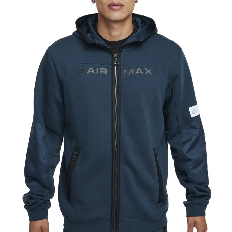 Толстовка мужская Nike M NSW AIR MAX FLC FZ HOODIE синяя HJ0855-478 изображение 1