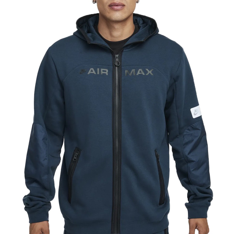 Толстовка мужская Nike M NSW AIR MAX FLC FZ HOODIE синяя HJ0855-478 изображение 1