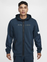 Толстовка мужская Nike M NSW AIR MAX FLC FZ HOODIE синяя HJ0855-478 изображение 2