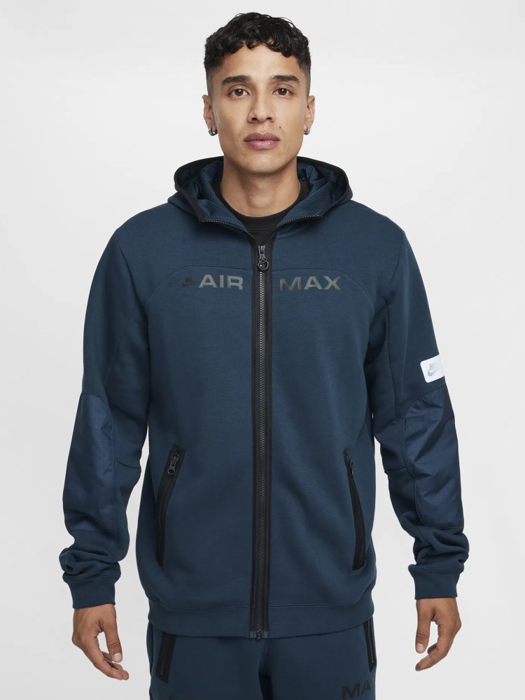 Толстовка мужская Nike M NSW AIR MAX FLC FZ HOODIE синяя HJ0855-478 изображение 2