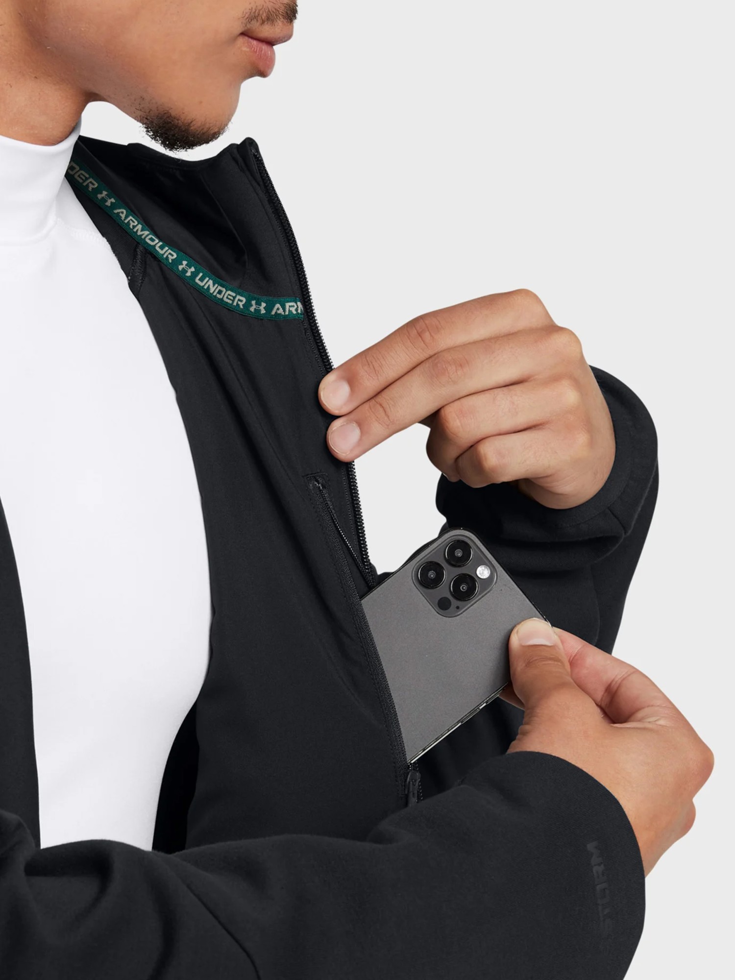 Толстовка мужская Under Armour UNSTOPPABLE INS SWACKET черная 1388905-001 изображение 4