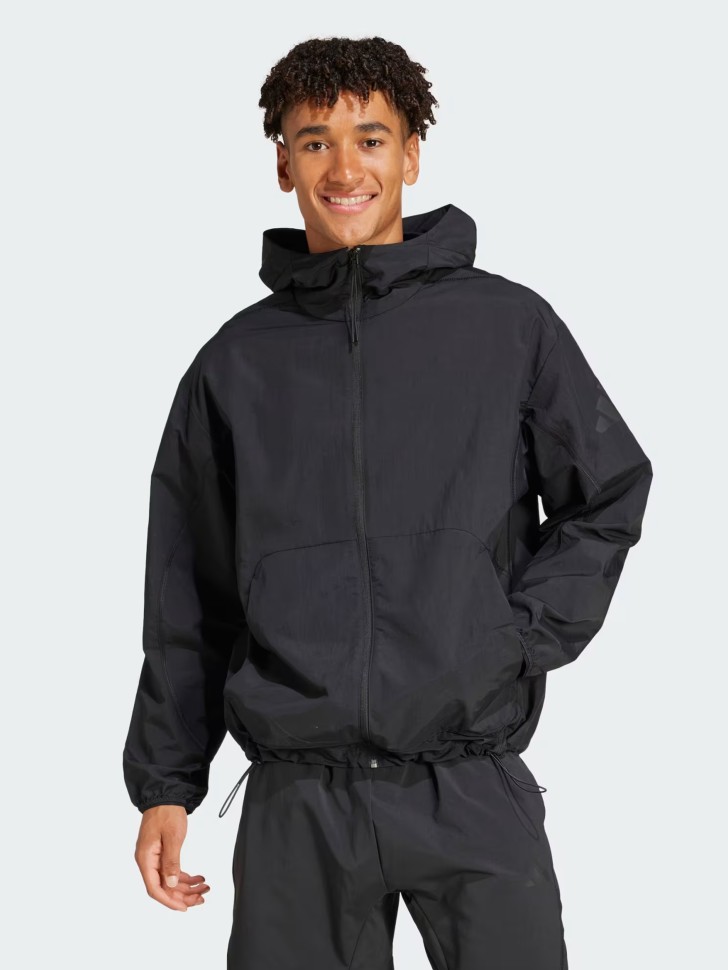 Куртка чоловіча Adidas M CE Q1 FZ HD чорна JF3270 изображение 2