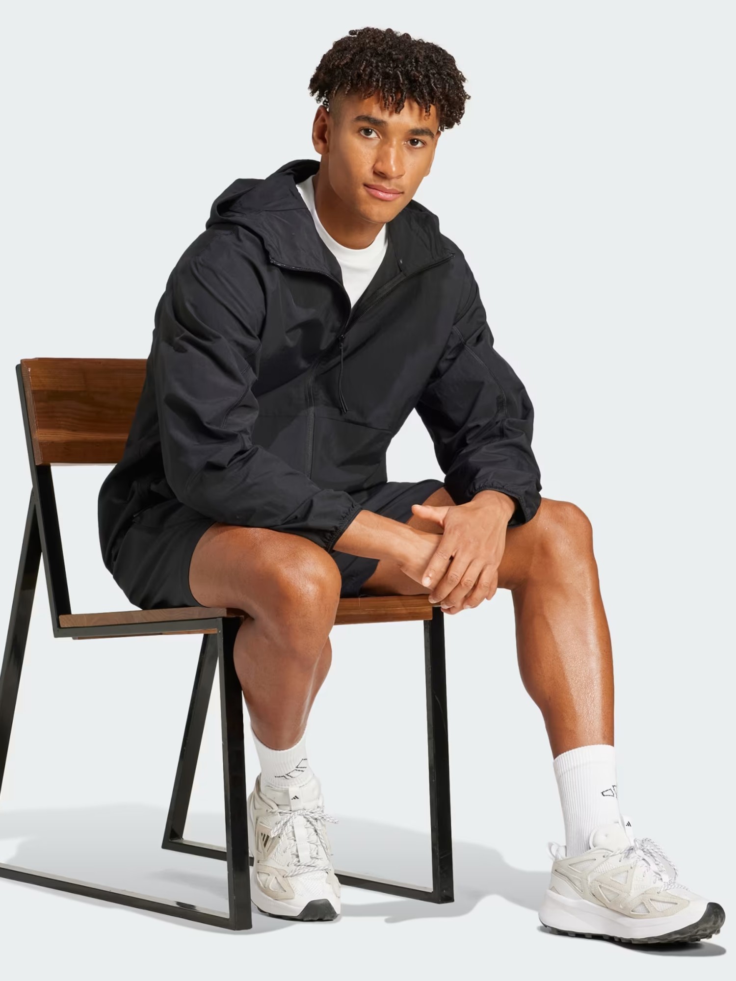 Куртка чоловіча Adidas M CE Q1 FZ HD чорна JF3270 изображение 4