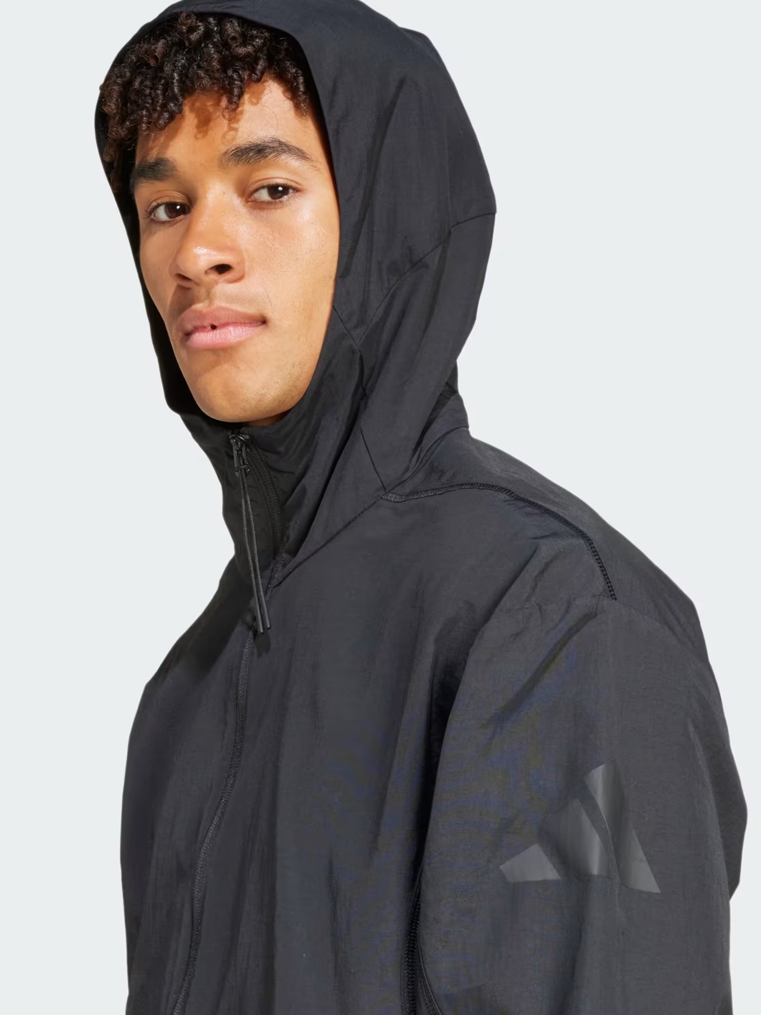 Куртка чоловіча Adidas M CE Q1 FZ HD чорна JF3270 изображение 5