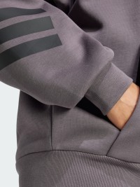 Толстовка жіноча Adidas W FI 3S OH HD сіра JE0187 изображение 6