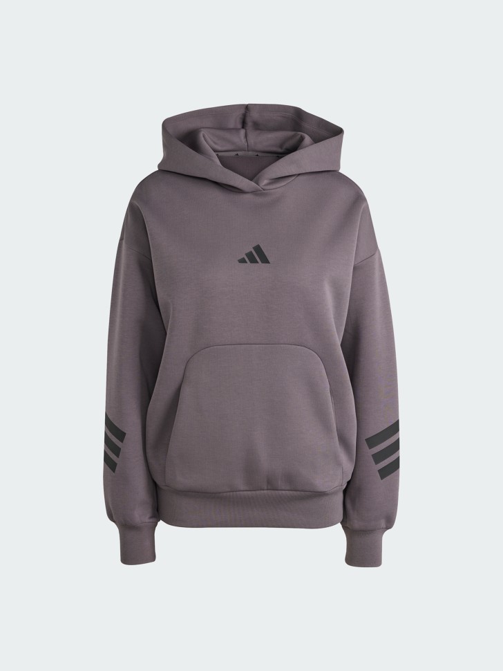 Толстовка жіноча Adidas W FI 3S OH HD сіра JE0187 изображение 7