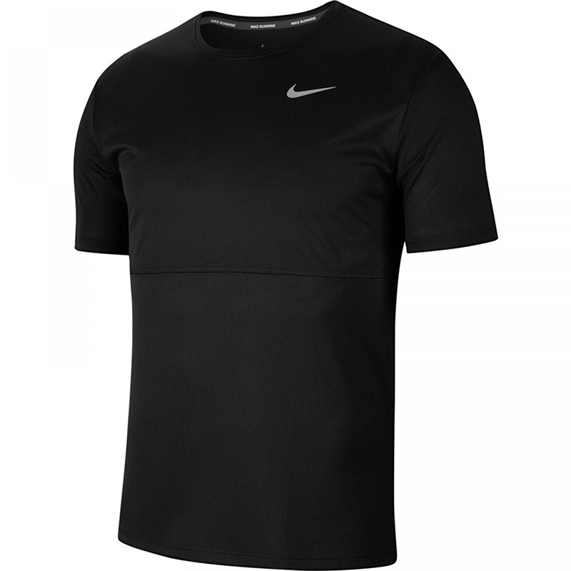 Футболка чоловіча Nike M Nk Breathe Run Top Ss чорна CJ5332-010 — фото 1