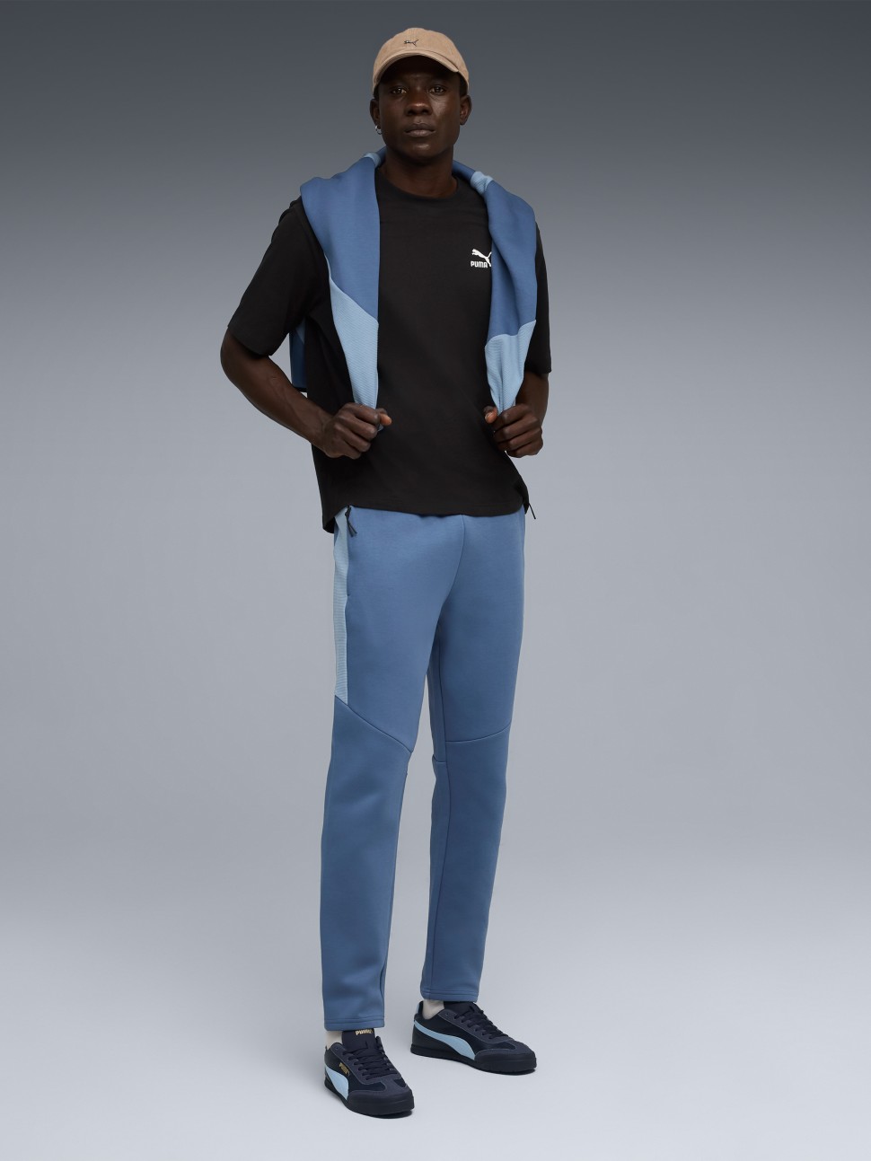 Брюки мужские Puma EVOSTRIPE Pants DK голубые 68823480 — фото 4