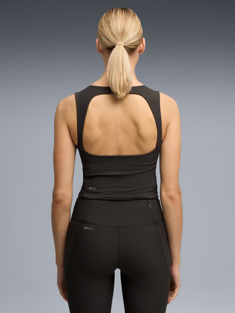 Майка женская Puma W RUN LIGHTSTRIDE CROP TOP черная 52842801 изображение 3