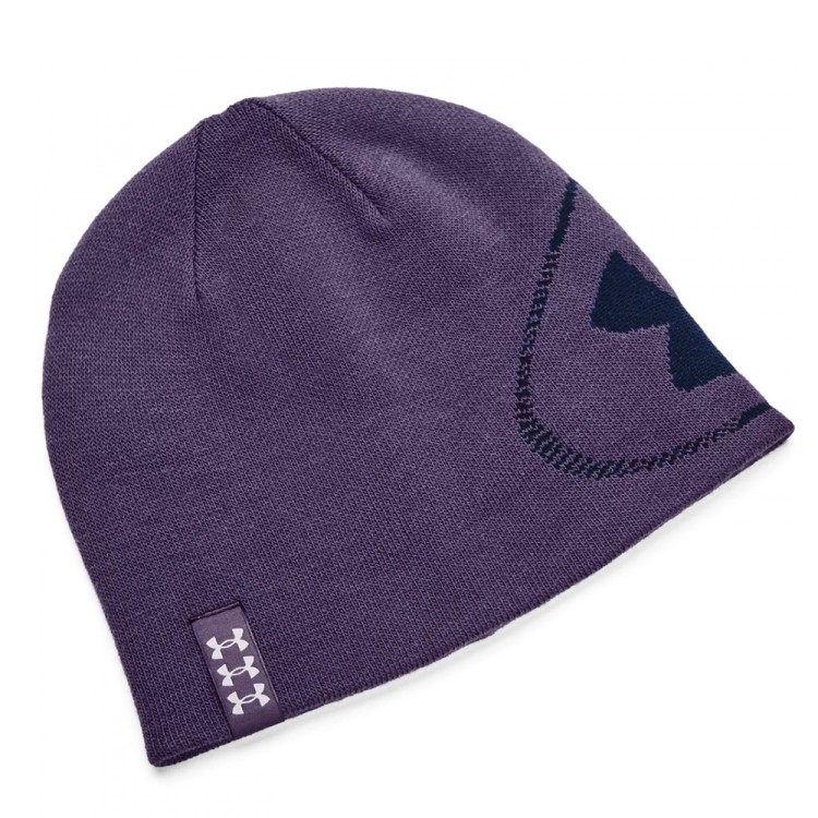 Шапка  Under Armour Billboard Reversible Beanie фиолетовая 1356709-500 изображение 1