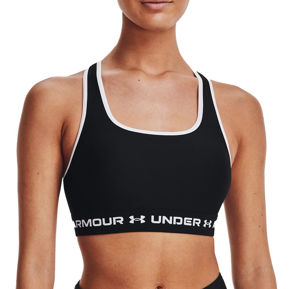 Бра женский Under Armour Ua Crossback Mid Bra Pkt черный 1370069-001 изображение 1