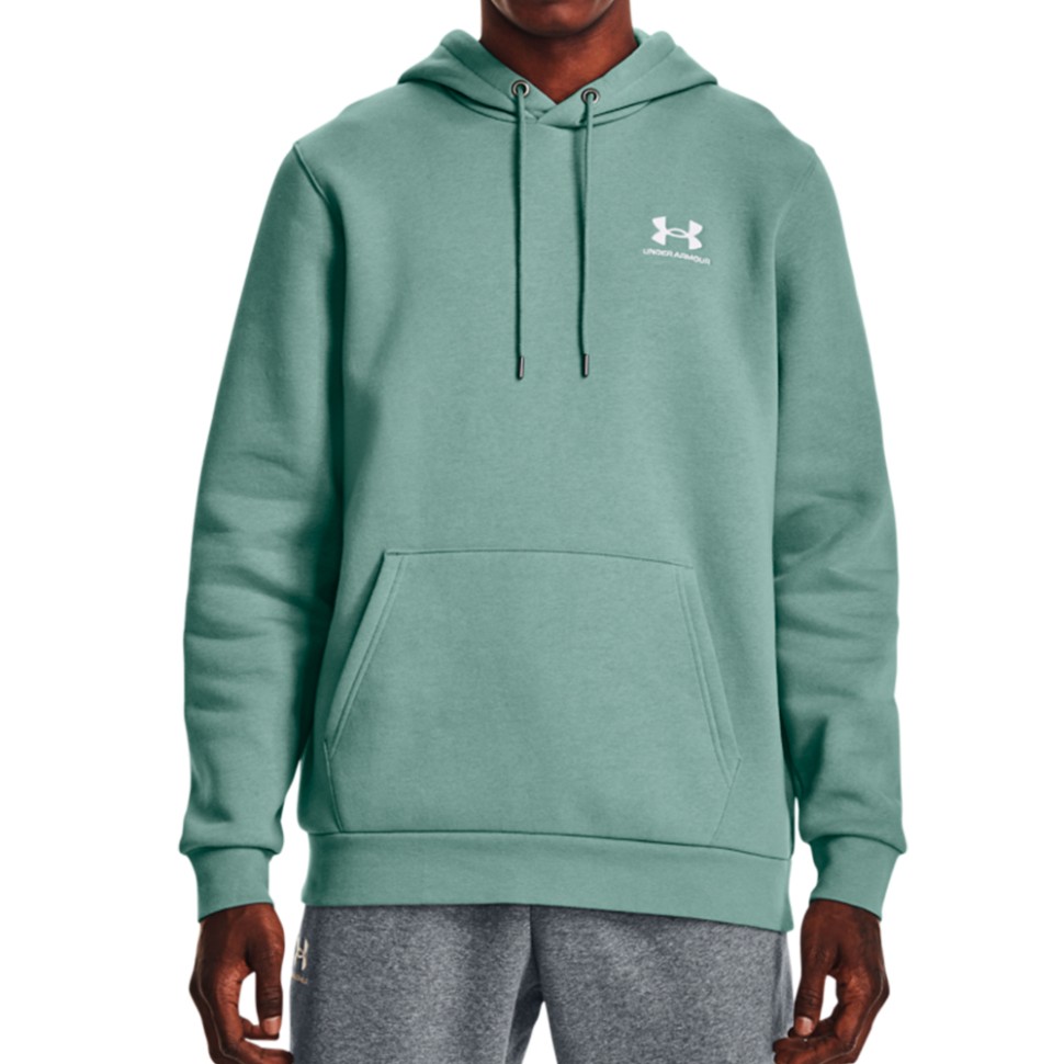 Толстовка чоловіча Under Armour UA Essential Fleece Hoodie зелена 1373880-177 изображение 1