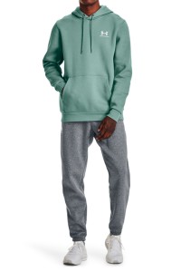 Толстовка чоловіча Under Armour UA Essential Fleece Hoodie зелена 1373880-177 изображение 2