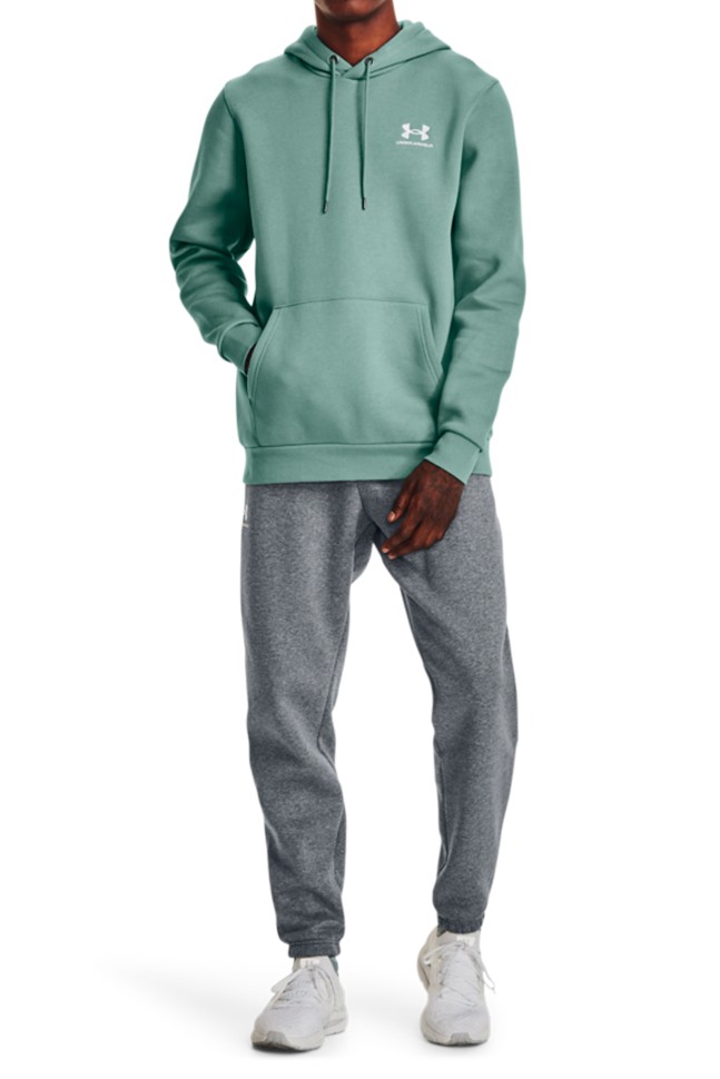 Толстовка чоловіча Under Armour UA Essential Fleece Hoodie зелена 1373880-177 изображение 2