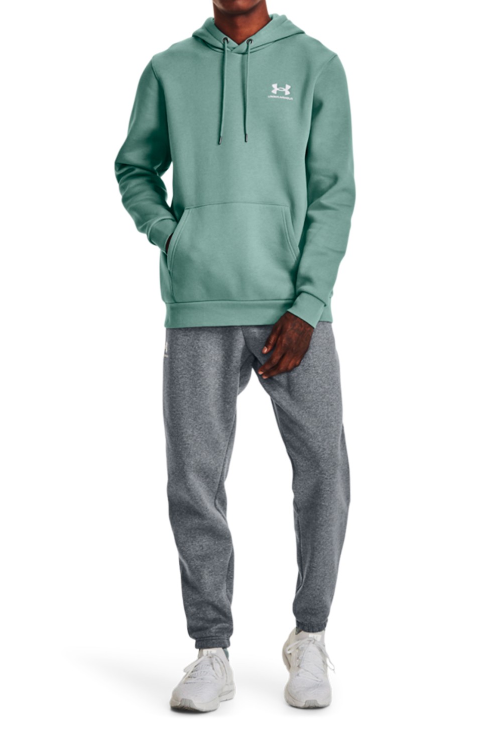 Толстовка чоловіча Under Armour UA Essential Fleece Hoodie зелена 1373880-177 — фото 2