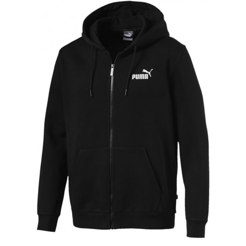 Толстовка чоловіча Puma ESSENTIALS FLEECE HOODED JKT чорна 85176301