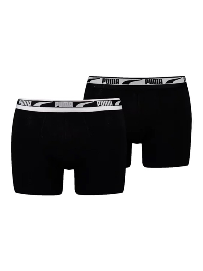 Нижнее белье мужское Puma MEN MULTI LOGO BOXER 2P черное 93804701 изображение 2