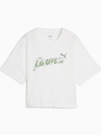Футболка женская Puma ESS+ BLOSSOM Short Graphic Tee белая 68043202 изображение 5