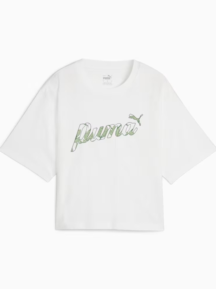 Футболка женская Puma ESS+ BLOSSOM Short Graphic Tee белая 68043202 изображение 5