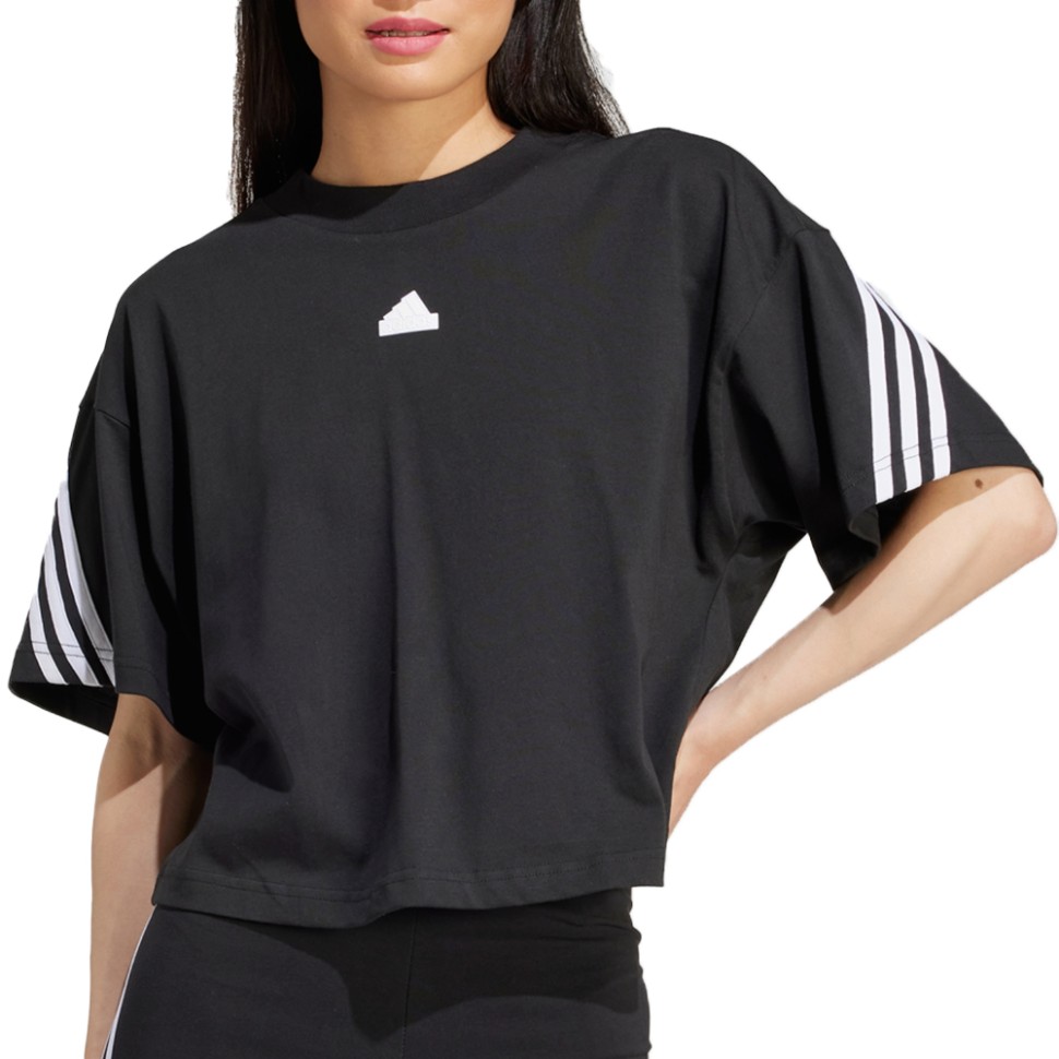 Футболка женская Adidas W FI 3S TEE черная IP1571 изображение 1