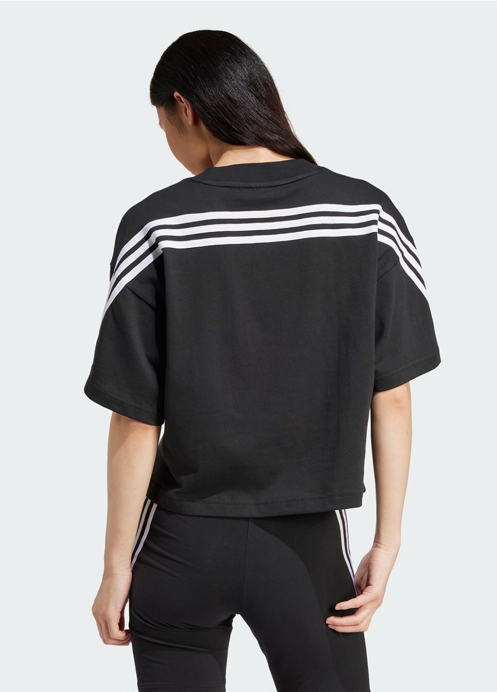 Футболка жіноча Adidas W FI 3S TEE чорна IP1571 — фото 3